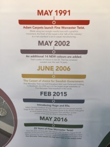 A brief timeline on our wall display proved an interesting read for visitors to the stand