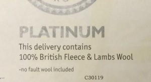 100% British Wool Guaranteed. No Fault Wool Included